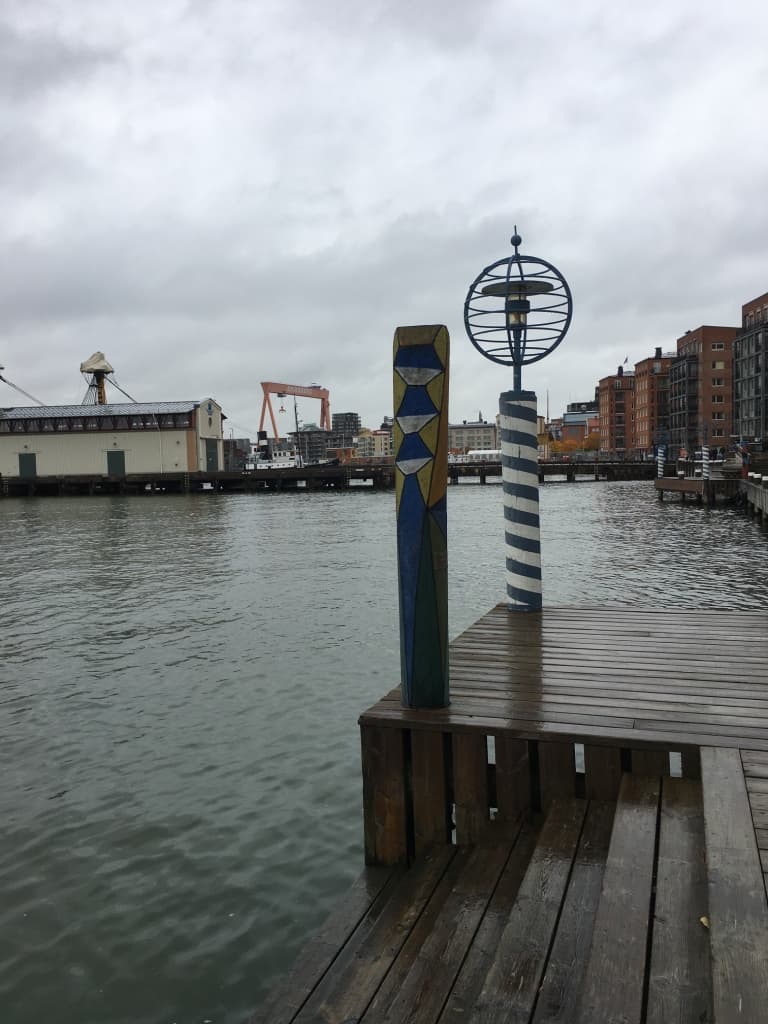 Detaljer av offentlig konst på Eriksberg